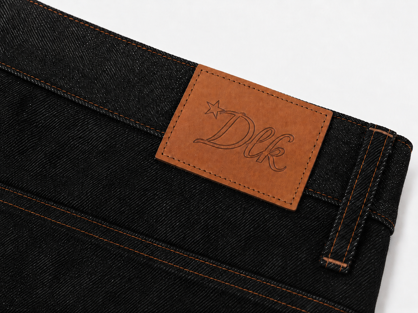 Raw Selvedge Denim Jeans - Sort