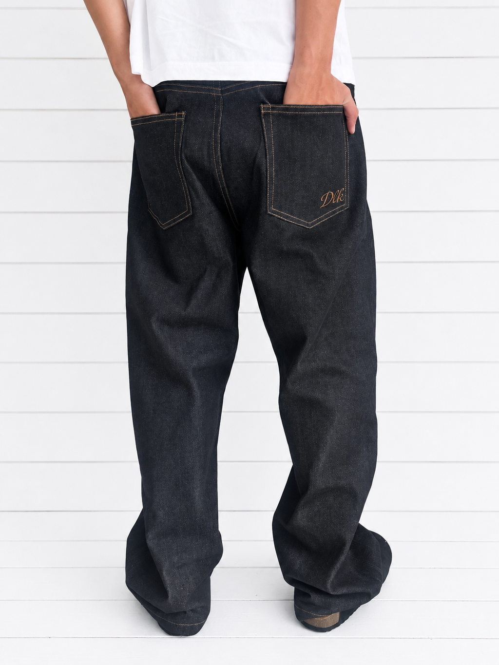 Raw Selvedge Denim Jeans - Sort